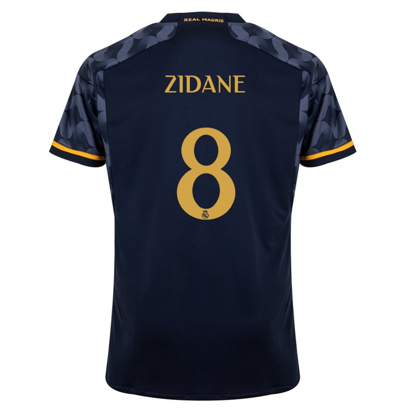 Kandiny Kinder Théo Zidane #8 Dunkelblau Auswärtstrikot Trikot 2023/24 T-Shirt Österreich