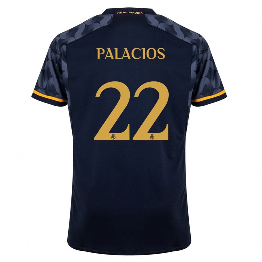 Kandiny Kinderen César Palacios #22 Donkerblauw Uitshirt Uittenue 2023/24 T-Shirt België