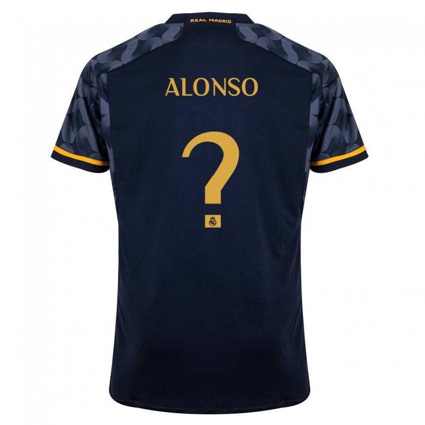 Kandiny Kinder Borja Alonso #0 Dunkelblau Auswärtstrikot Trikot 2023/24 T-Shirt Österreich