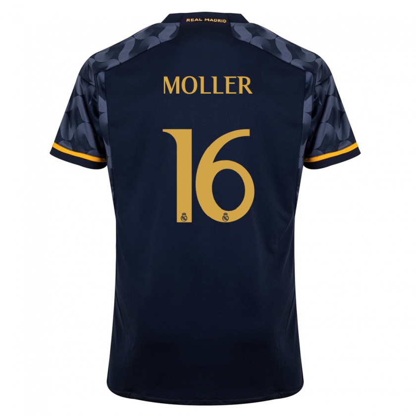 Kandiny Kinderen Caroline Moller #16 Donkerblauw Uitshirt Uittenue 2023/24 T-Shirt België