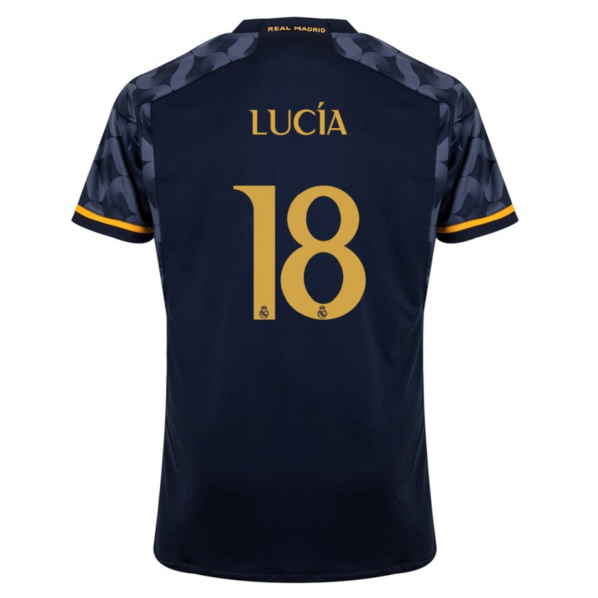 Kandiny Kinderen Lucia Rodriguez #18 Donkerblauw Uitshirt Uittenue 2023/24 T-Shirt België