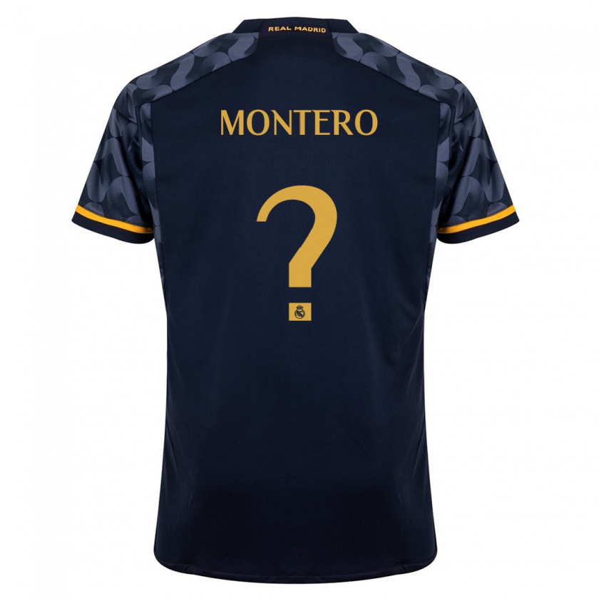 Kandiny Kinder Ruben Montero #0 Dunkelblau Auswärtstrikot Trikot 2023/24 T-Shirt Österreich