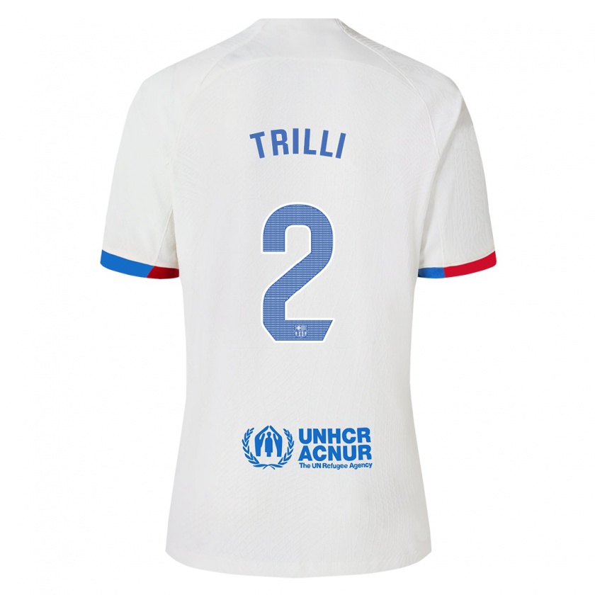 Kandiny Bambino Maglia Trilli #2 Bianco Kit Gara Away 2023/24 Maglietta