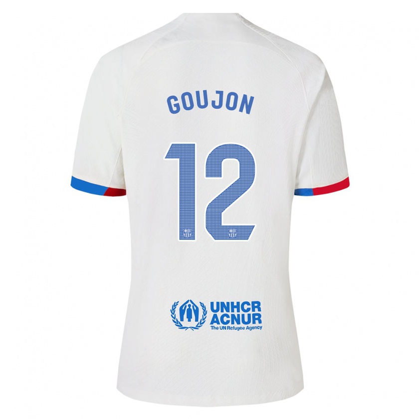 Kandiny Bambino Maglia Iker Goujón #12 Bianco Kit Gara Away 2023/24 Maglietta