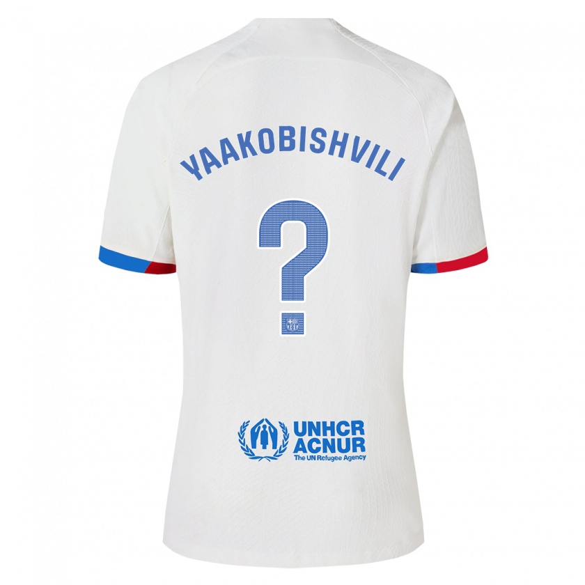 Kandiny Niño Camiseta Áron Yaakobishvili #0 Blanco 2ª Equipación 2023/24 La Camisa