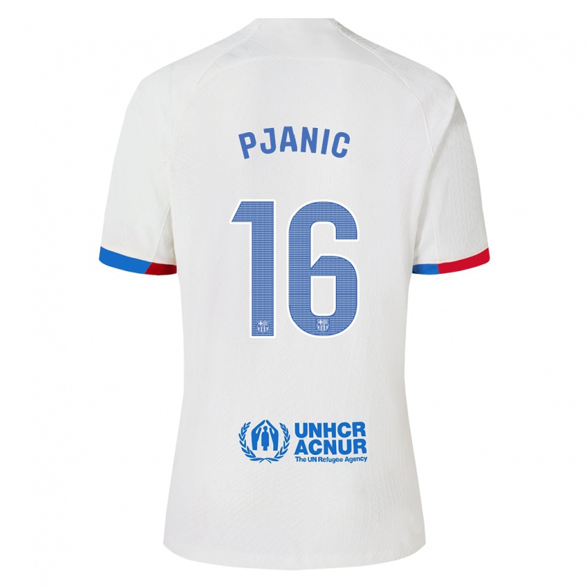 Kandiny Niño Camiseta Miralem Pjanic #16 Blanco 2ª Equipación 2023/24 La Camisa