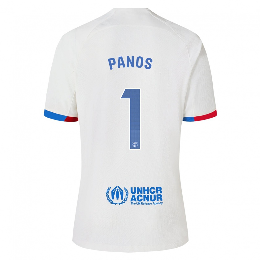 Kandiny Bambino Maglia Sandra Panos #1 Bianco Kit Gara Away 2023/24 Maglietta