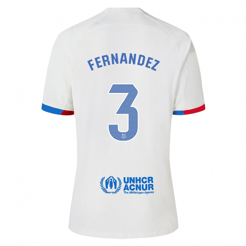 Kandiny Niño Camiseta Jana Fernandez #3 Blanco 2ª Equipación 2023/24 La Camisa