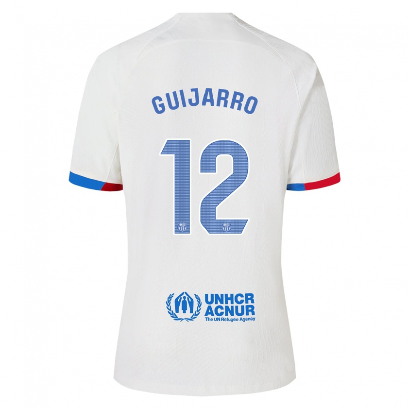 Kandiny Niño Camiseta Patricia Guijarro #12 Blanco 2ª Equipación 2023/24 La Camisa