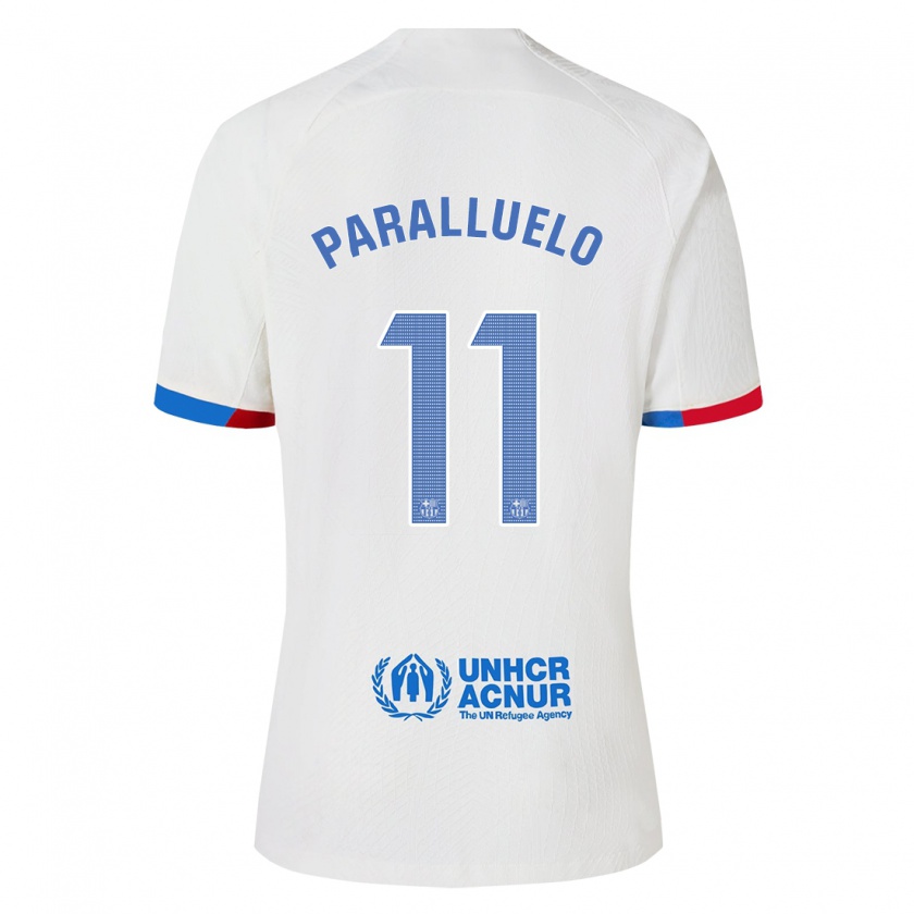 Kandiny Bambino Maglia Salma Paralluelo #11 Bianco Kit Gara Away 2023/24 Maglietta