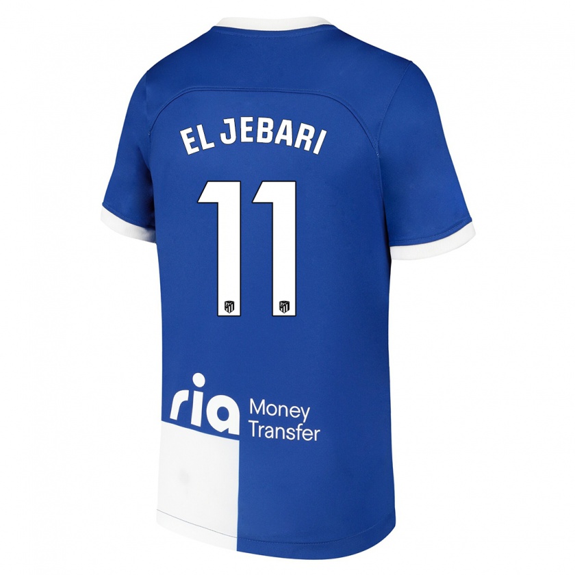 Kandiny Kinderen Salim El Jebari #11 Blauw Wit Uitshirt Uittenue 2023/24 T-Shirt België