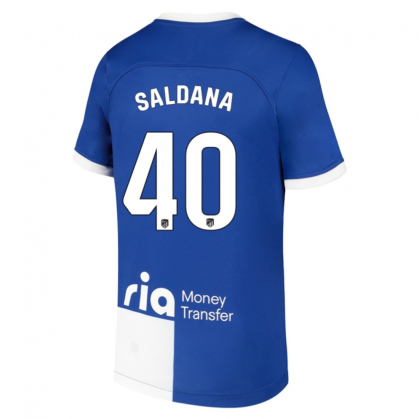 Kandiny Kinder Jose Saldana #40 Blau Weiss Auswärtstrikot Trikot 2023/24 T-Shirt Österreich