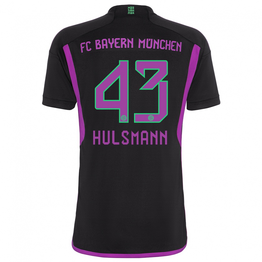 Kandiny Kinder Tom Hülsmann #43 Schwarz Auswärtstrikot Trikot 2023/24 T-Shirt Österreich