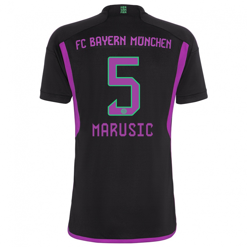 Kandiny Kinder Gabriel Marusic #5 Schwarz Auswärtstrikot Trikot 2023/24 T-Shirt Österreich