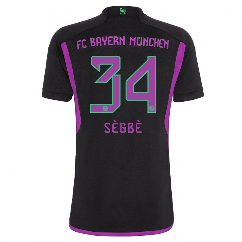 Kandiny Bambino Maglia Désiré Sègbè #34 Nero Kit Gara Away 2023/24 Maglietta