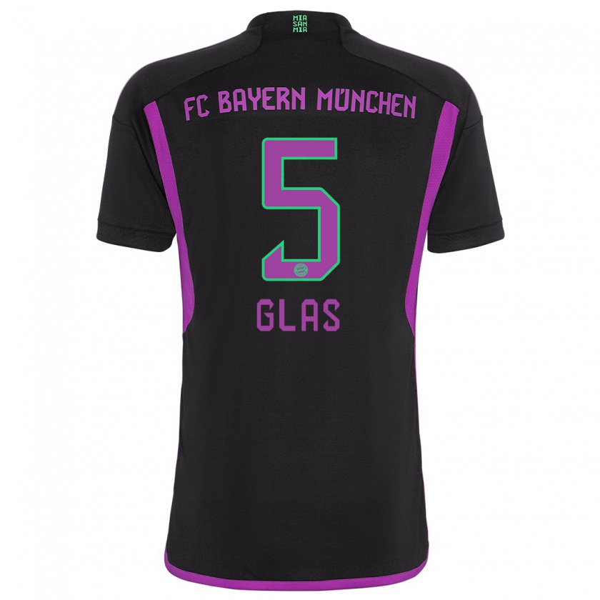 Kandiny Bambino Maglia Hanna Glas #5 Nero Kit Gara Away 2023/24 Maglietta