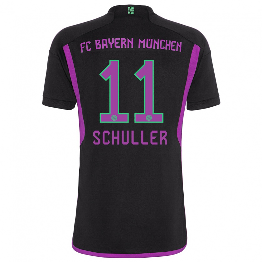 Kandiny Kinder Lea Schuller #11 Schwarz Auswärtstrikot Trikot 2023/24 T-Shirt Österreich