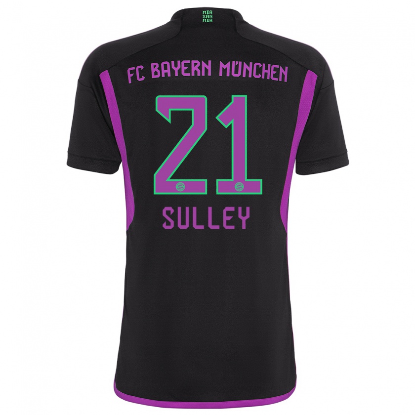 Kandiny Kinderen Williams Baffour Sulley #21 Zwart Uitshirt Uittenue 2023/24 T-Shirt België