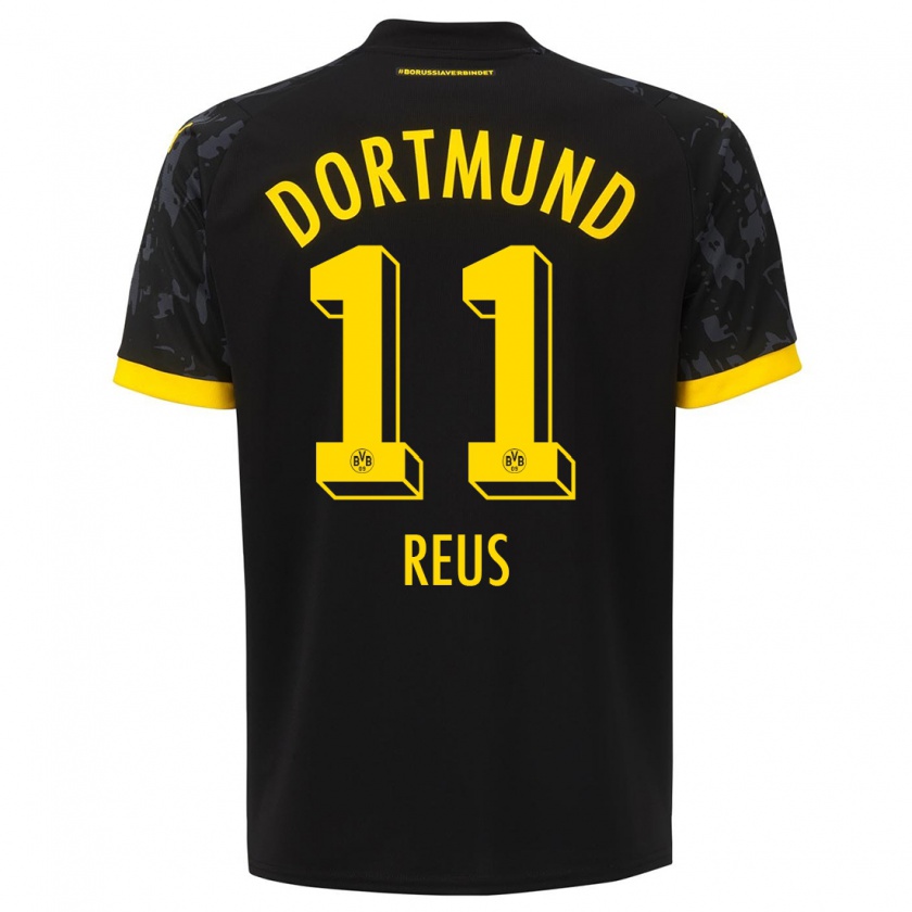 Kandiny Niño Camiseta Marco Reus #11 Negro 2ª Equipación 2023/24 La Camisa