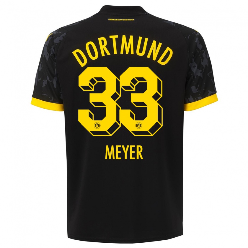 Kandiny Niño Camiseta Alexander Meyer #33 Negro 2ª Equipación 2023/24 La Camisa