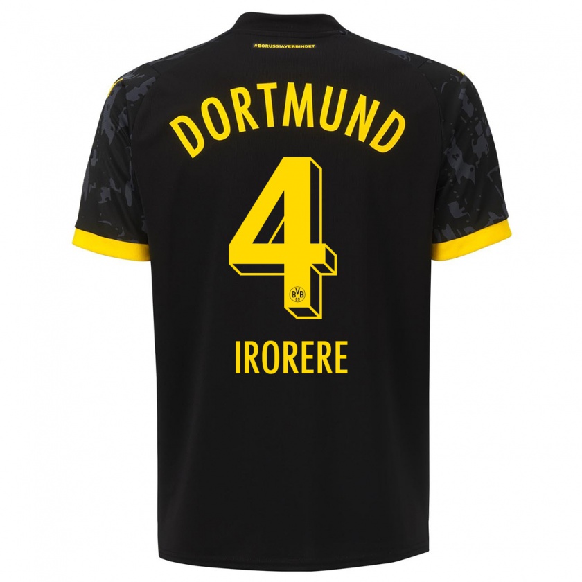 Kandiny Kinder Felix Irorere #4 Schwarz Auswärtstrikot Trikot 2023/24 T-Shirt Österreich