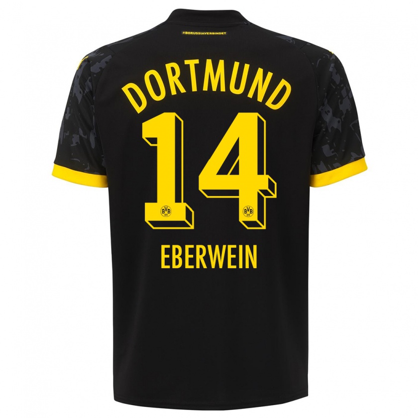 Kandiny Kinder Michael Eberwein #14 Schwarz Auswärtstrikot Trikot 2023/24 T-Shirt Österreich