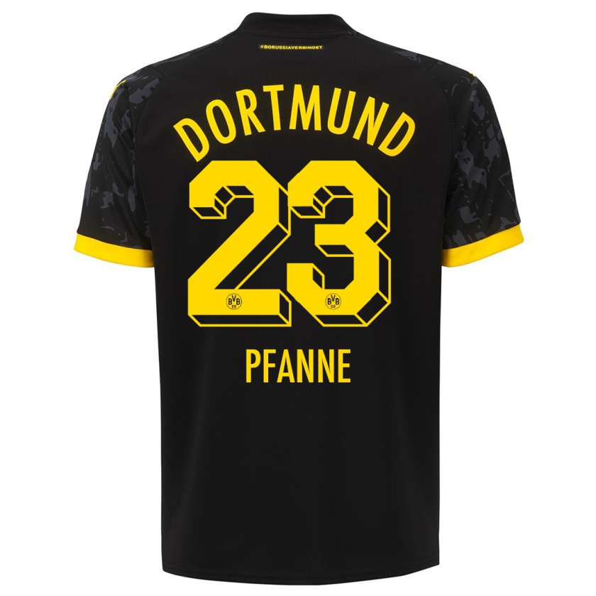 Kandiny Niño Camiseta Franz Pfanne #23 Negro 2ª Equipación 2023/24 La Camisa