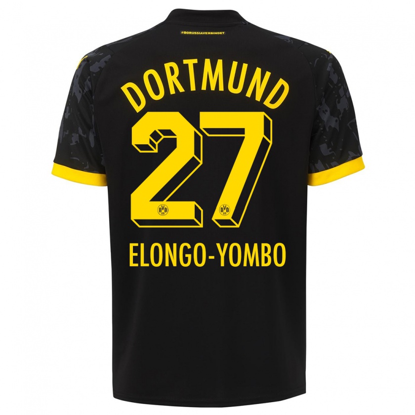 Kandiny Niño Camiseta Rodney Elongo-Yombo #27 Negro 2ª Equipación 2023/24 La Camisa