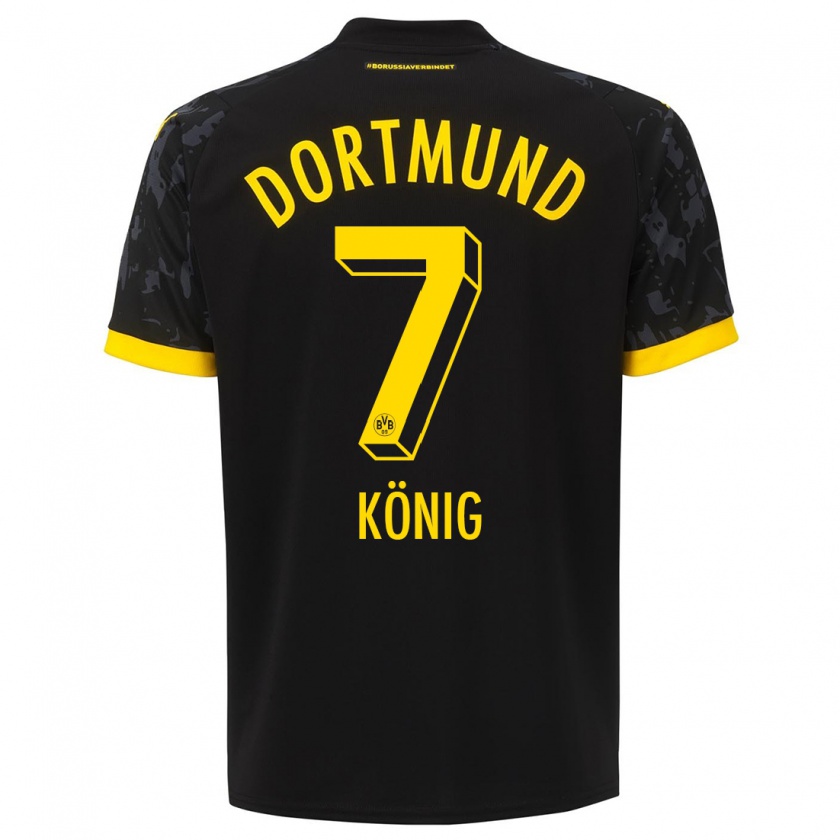 Kandiny Bambino Maglia Raúl König #7 Nero Kit Gara Away 2023/24 Maglietta