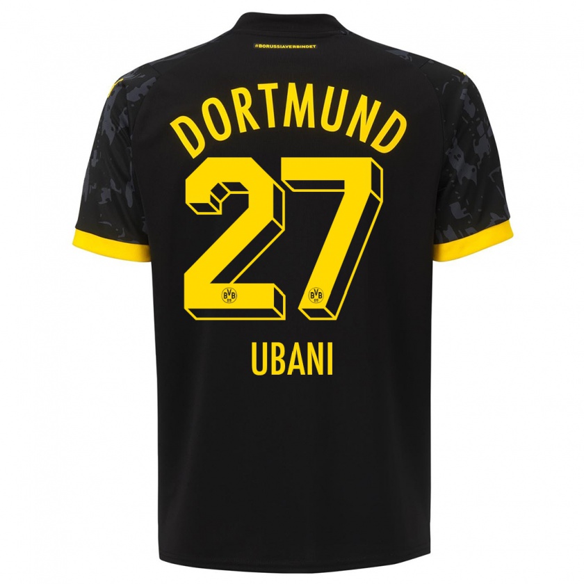 Kandiny Bambino Maglia Marlon Ubani #27 Nero Kit Gara Away 2023/24 Maglietta