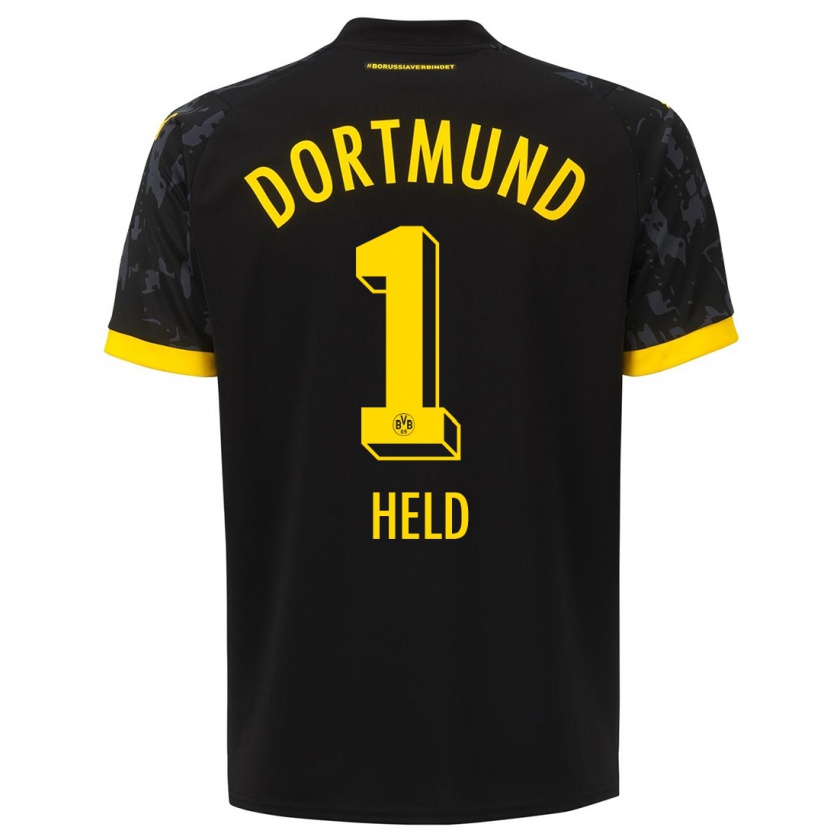 Kandiny Bambino Maglia Aaron Held #1 Nero Kit Gara Away 2023/24 Maglietta