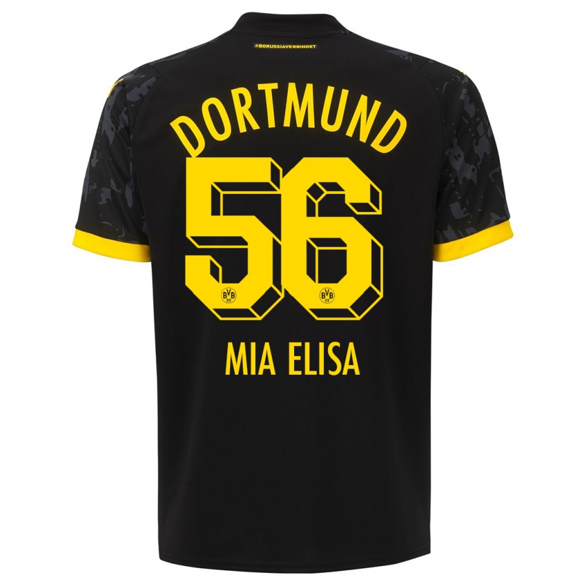 Kandiny Kinder Bomnuter Mia Elisa #56 Schwarz Auswärtstrikot Trikot 2023/24 T-Shirt Österreich