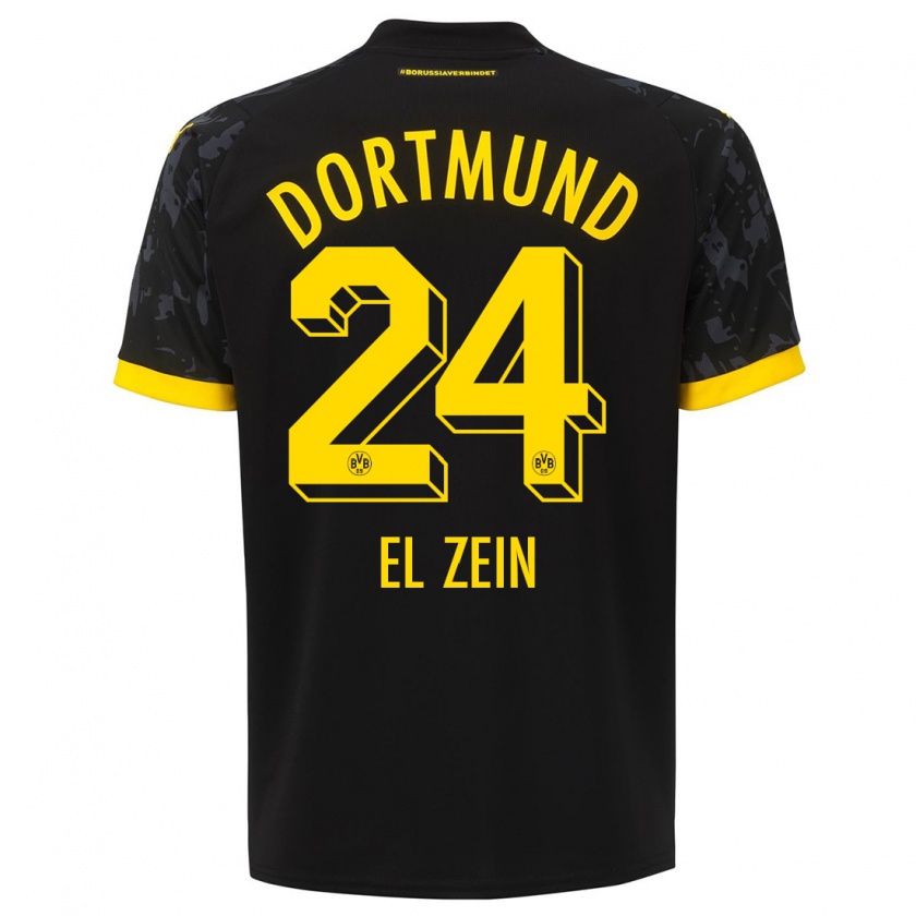 Kandiny Kinder Abu-Bekir Omer El-Zein #24 Schwarz Auswärtstrikot Trikot 2023/24 T-Shirt Österreich