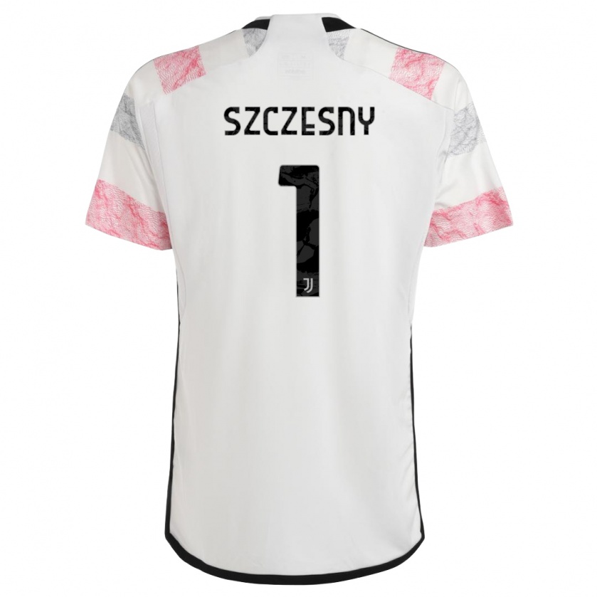 Kandiny Niño Camiseta Wojciech Szczesny #1 Blanco Rosa 2ª Equipación 2023/24 La Camisa