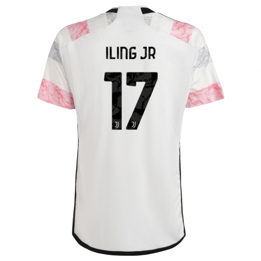 Kandiny Bambino Maglia Samuel Iling Junior #17 Bianco Rosa Kit Gara Away 2023/24 Maglietta