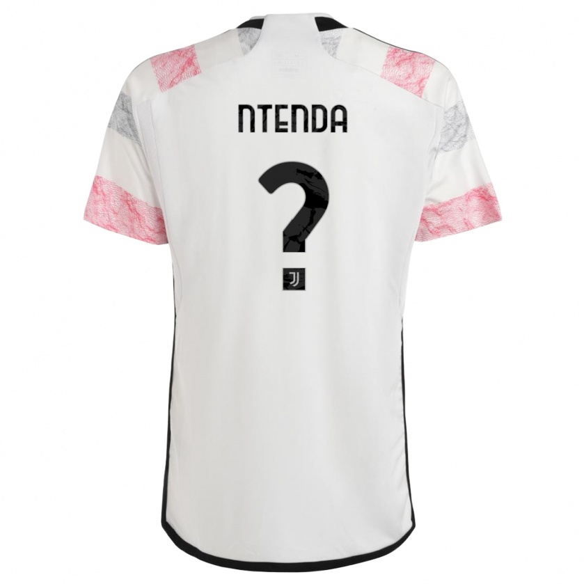 Kandiny Niño Camiseta Jean-Claude Ntenda #0 Blanco Rosa 2ª Equipación 2023/24 La Camisa