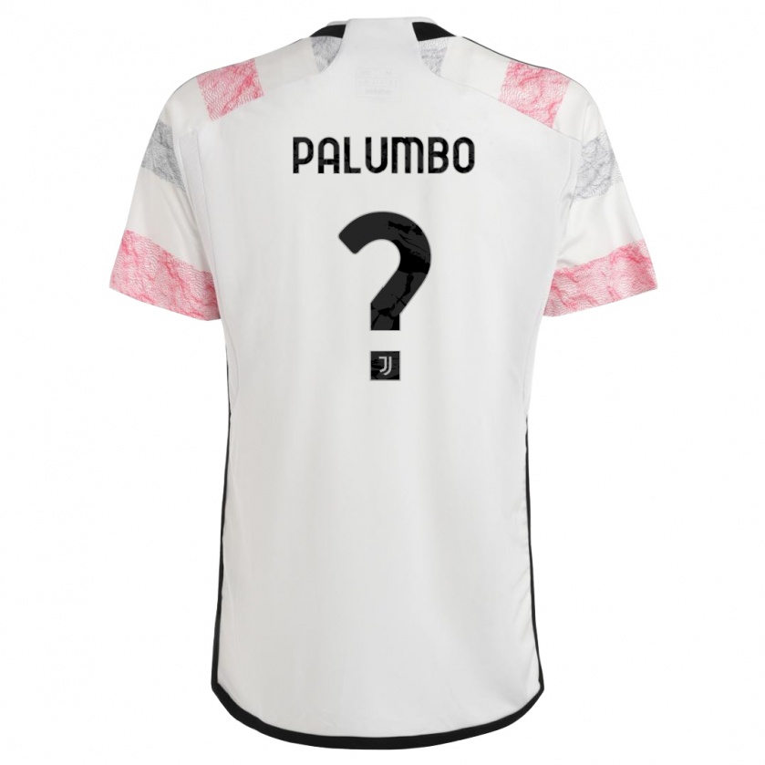 Kandiny Niño Camiseta Martin Palumbo #0 Blanco Rosa 2ª Equipación 2023/24 La Camisa