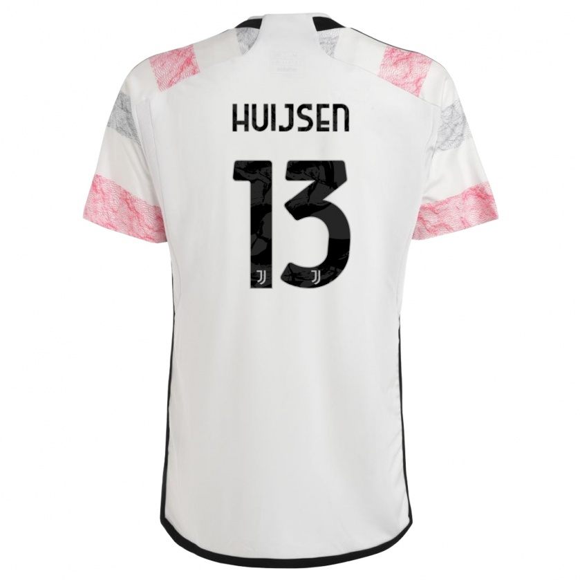 Kandiny Bambino Maglia Dean Huijsen #13 Bianco Rosa Kit Gara Away 2023/24 Maglietta