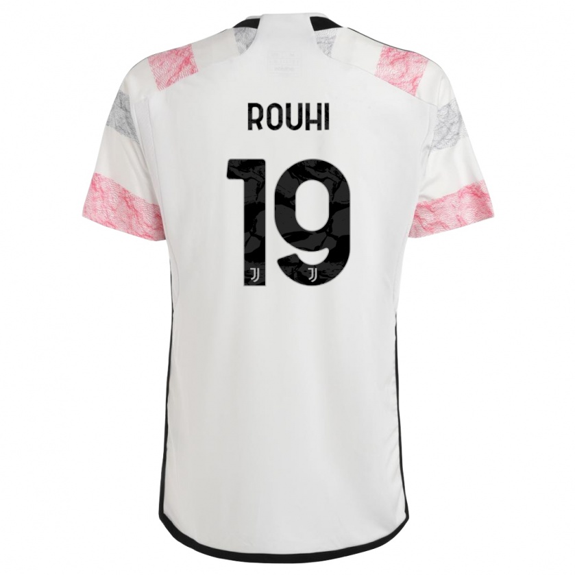 Kandiny Kinder Jonas Rouhi #19 Weiß Rosa Auswärtstrikot Trikot 2023/24 T-Shirt Österreich