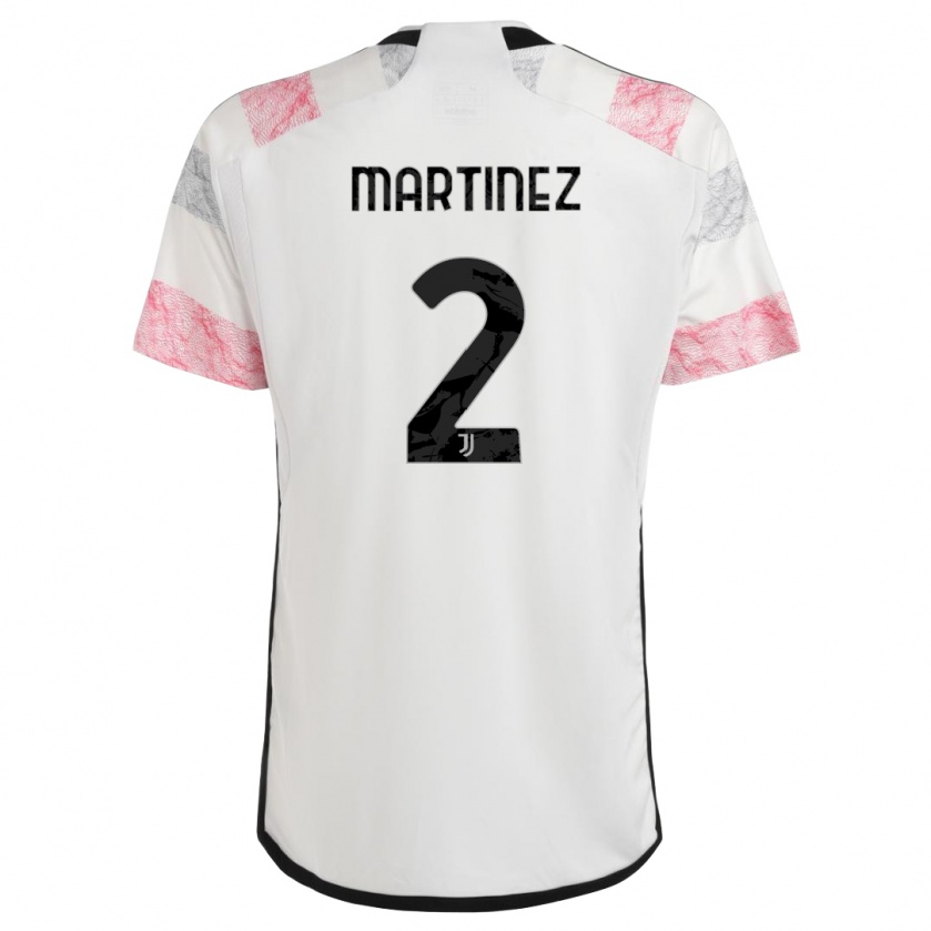 Kandiny Kinderen Bruno Martinez #2 Wit Roze Uitshirt Uittenue 2023/24 T-Shirt België