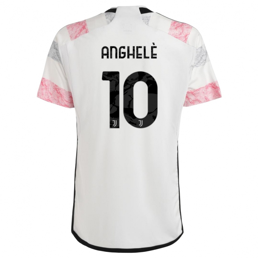 Kandiny Niño Camiseta Lorenzo Anghelè #10 Blanco Rosa 2ª Equipación 2023/24 La Camisa