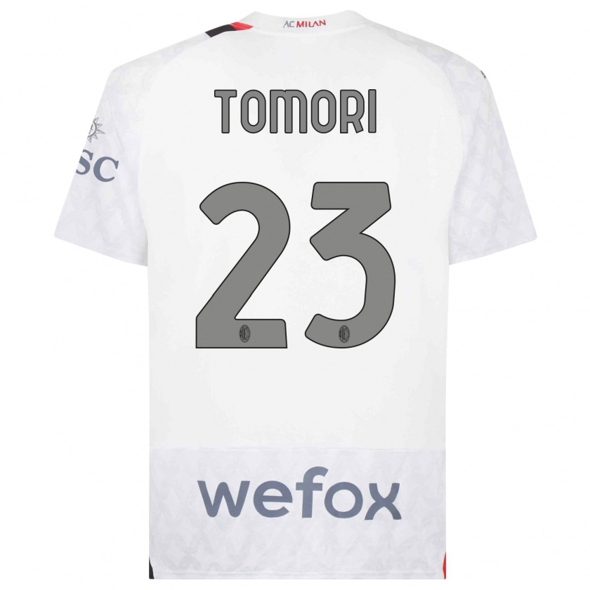 Kandiny Kinder Fikayo Tomori #23 Weiß Auswärtstrikot Trikot 2023/24 T-Shirt Österreich