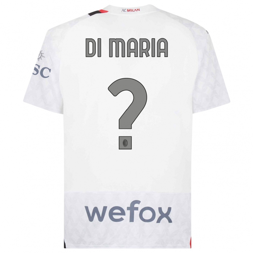 Kandiny Niño Camiseta Alessandro Di Maria #0 Blanco 2ª Equipación 2023/24 La Camisa