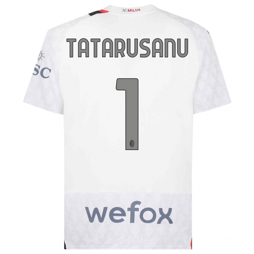 Kandiny Bambino Maglia Ciprian Tatarusanu #1 Bianco Kit Gara Away 2023/24 Maglietta