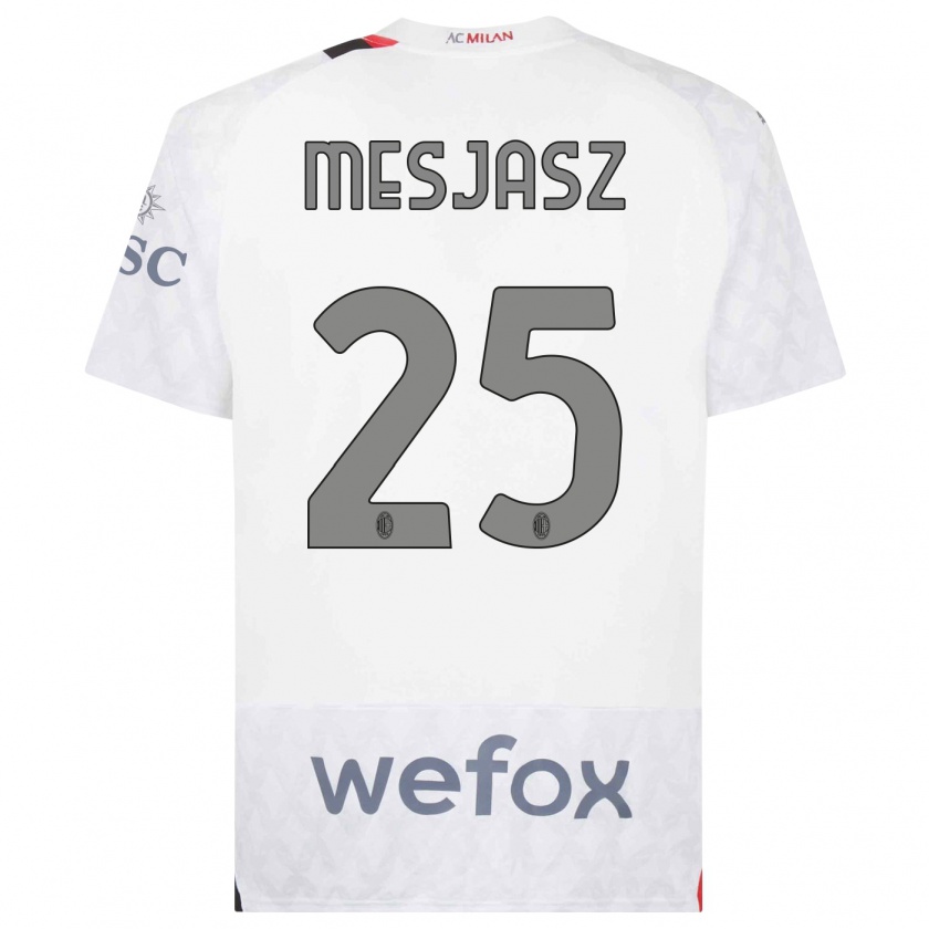 Kandiny Bambino Maglia Malgorzata Mesjasz #25 Bianco Kit Gara Away 2023/24 Maglietta