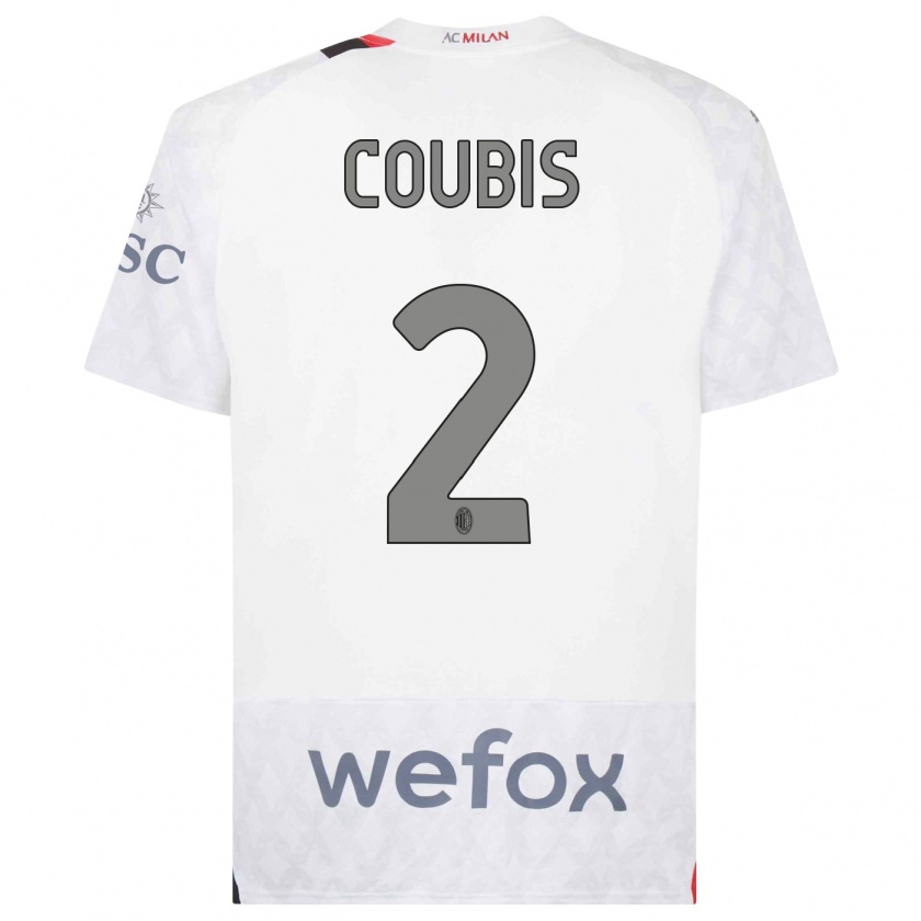 Kandiny Niño Camiseta Andrei Coubis #2 Blanco 2ª Equipación 2023/24 La Camisa