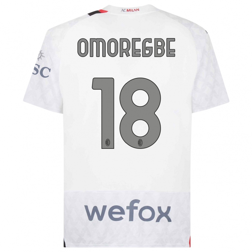 Kandiny Niño Camiseta Bob Murphy Omoregbe #18 Blanco 2ª Equipación 2023/24 La Camisa