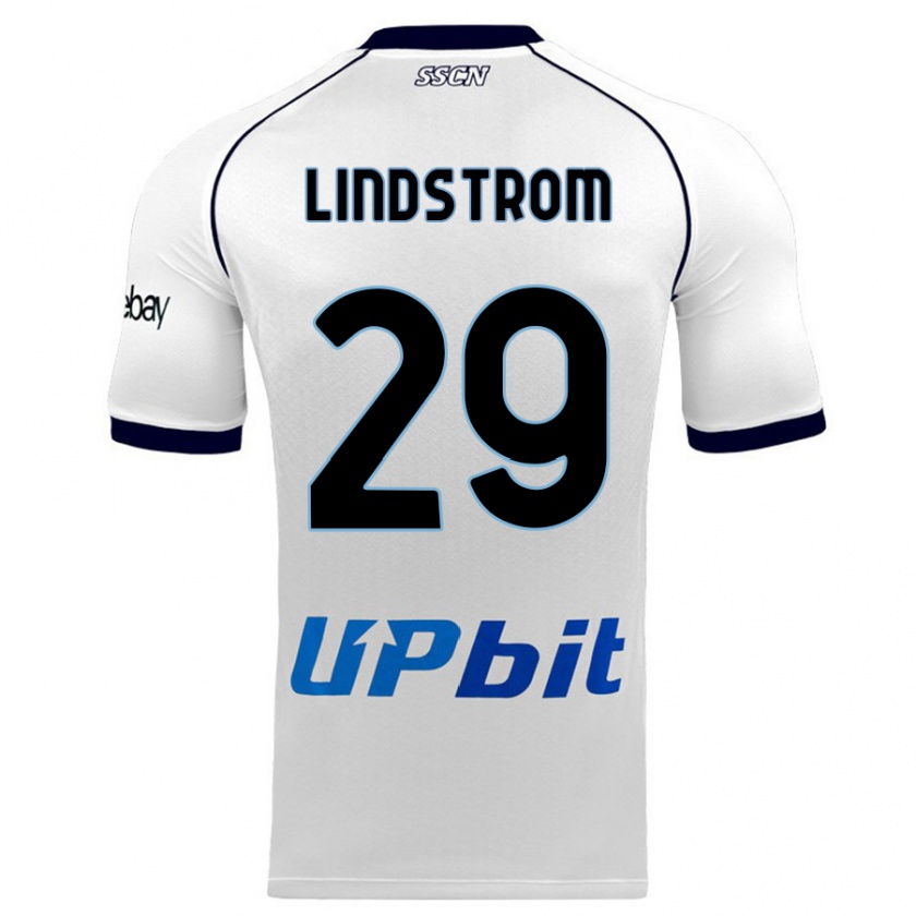 Kandiny Kinder Jesper Lindstrøm #29 Weiß Auswärtstrikot Trikot 2023/24 T-Shirt Österreich