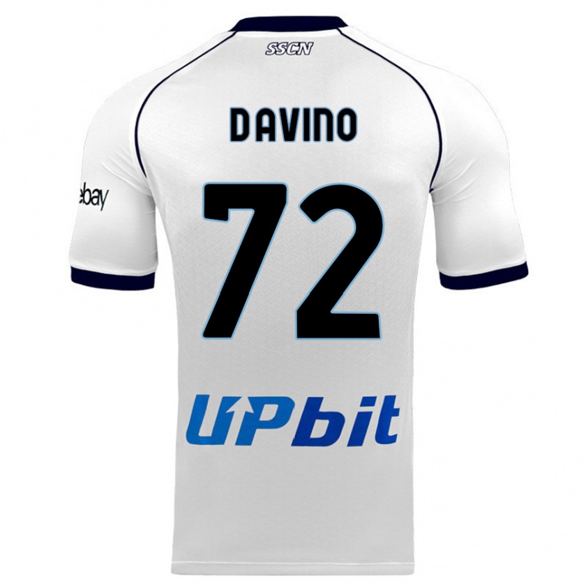 Kandiny Bambino Maglia Luigi D'avino #72 Bianco Kit Gara Away 2023/24 Maglietta