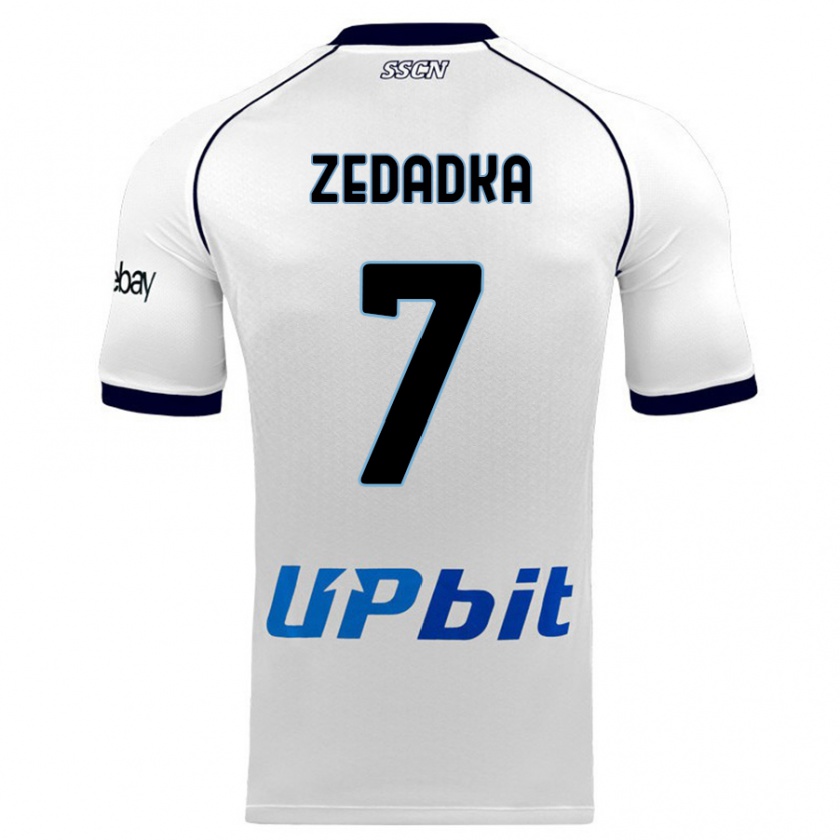 Kandiny Bambino Maglia Karim Zedadka #7 Bianco Kit Gara Away 2023/24 Maglietta